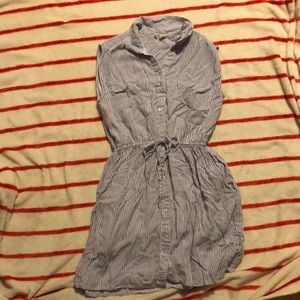 Blue Striped Button Up Girls Dress ❗️HAS POCKETS❗️